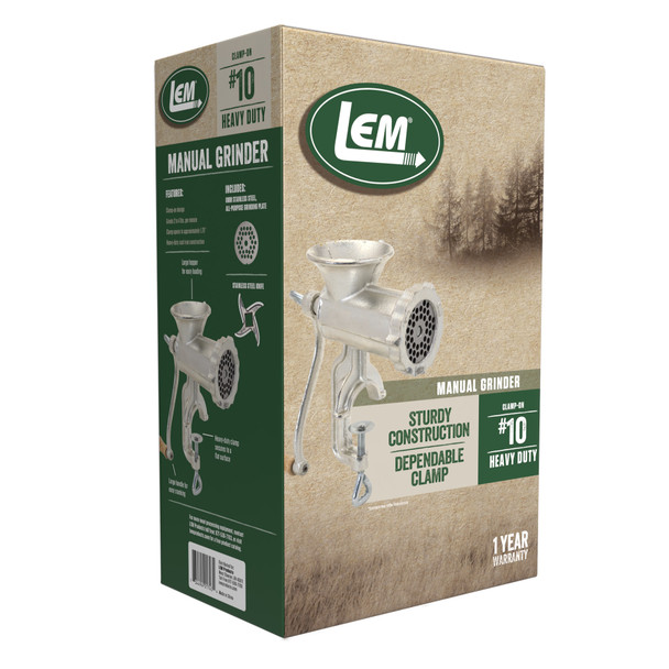 #10 Cast Iron Clamp-On Hand Grinder Packaging