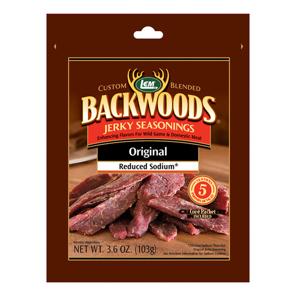 Backwoods® Original Reduced Sodium Jerky Seasoning Front