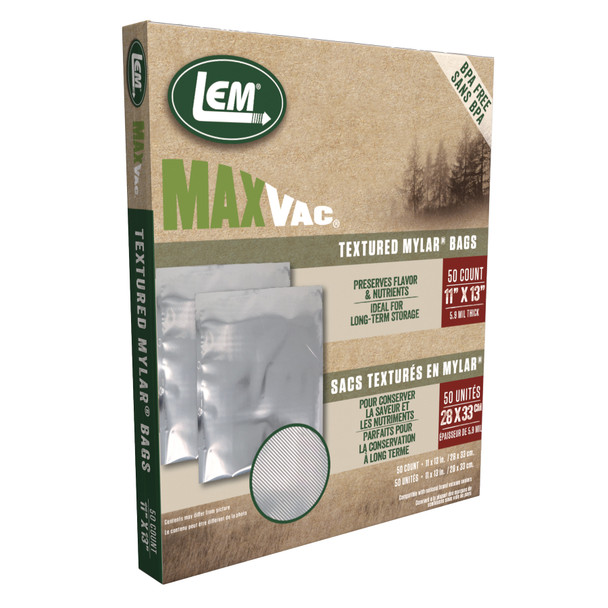 MaxVac® Textured Mylar Bags Packaging