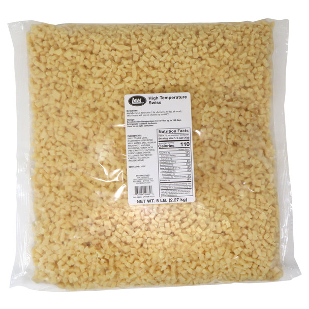 5lb bag of high temp swiss cheese