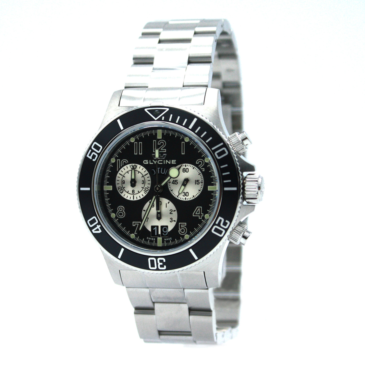 Glycine Combat Men s Watch Stainless Steel Case Stainless