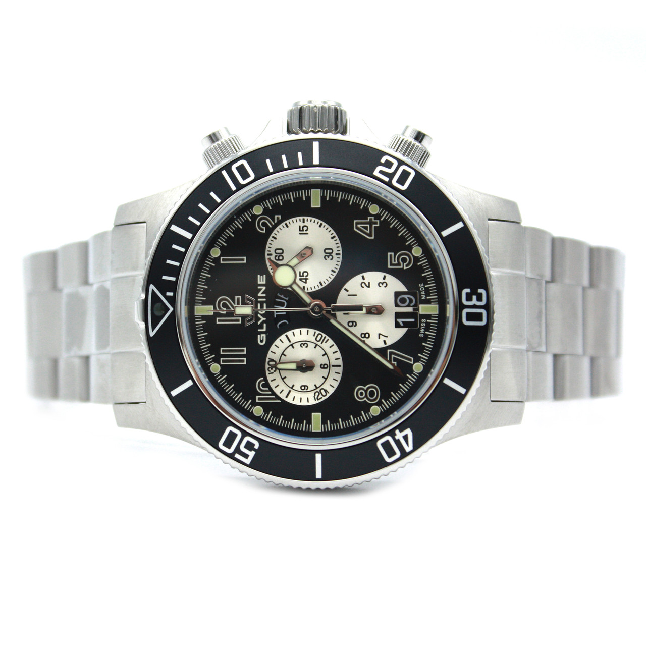 Glycine Combat Men s Watch Stainless Steel Case Stainless