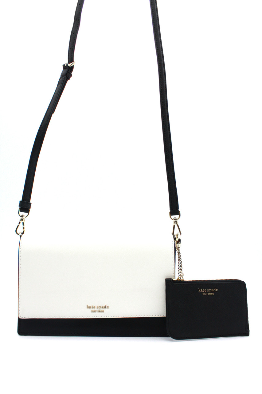 Kate Spade New York Leather Cameron Convertible Crossbody Handbag Clutch  with included Card Holder