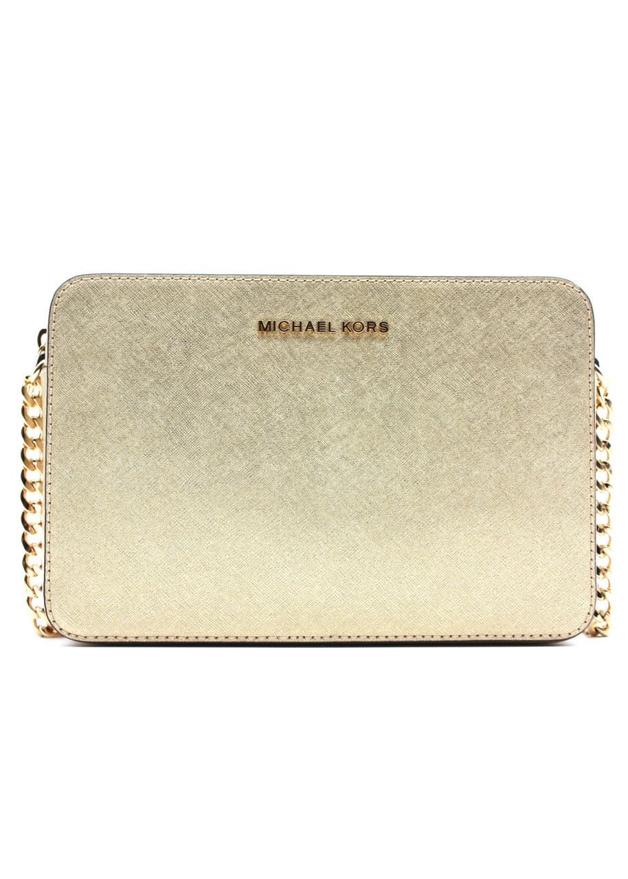 Michael Kors Pale Ocean & Goldtone Jet Set Chain Large Leather Crossbody Bag, Best Price and Reviews