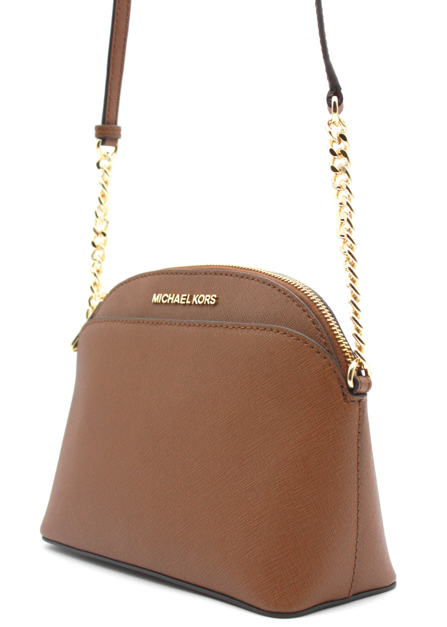 Michael Kors Brown Soft Leather Shoulder Bag – All That She Wants Boutique