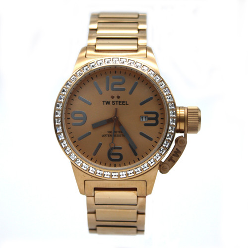 TW Steel Women's Canteen Rose Gold Tone Stainless Steel Quartz Date Watch TW305