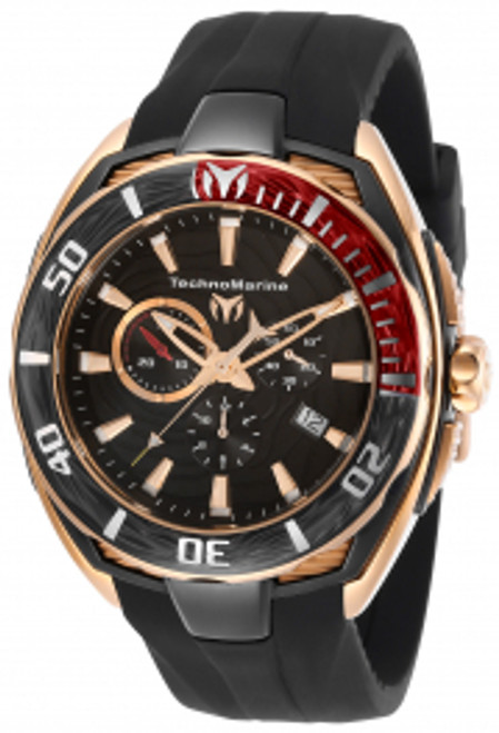 Technomarine Men's TM-118047 Cruise Quartz Chronograph Black Dial Watch