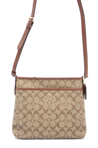 Coach F29210 Signature Zip File Crossbody Handbag