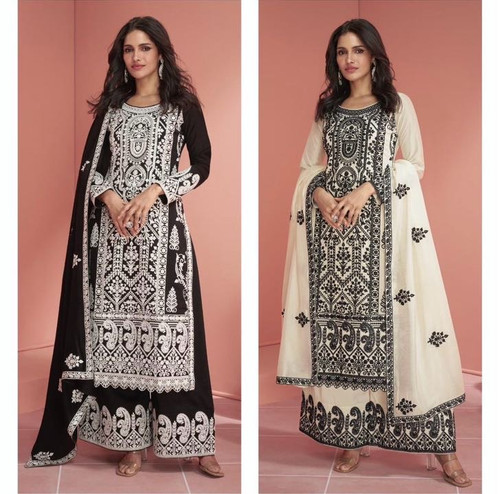 Fancy Formalwear 3pc Fully Embroidered Suit With Palazzo RUHANI01