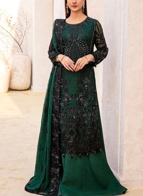 Zebtan design Chiffon Plus size 3pc Suit 1675