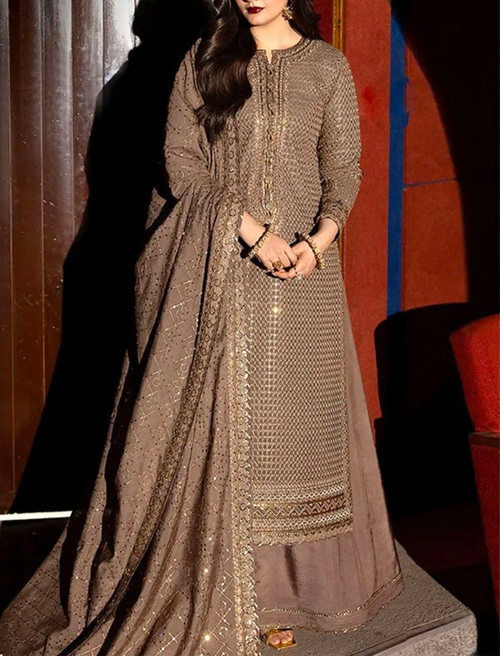 Asim Jofa design Chiffon Plus size 3pc Suit 1817