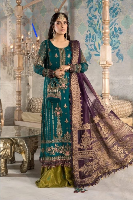 Maria B design Chiffon 3pc Suit 2202