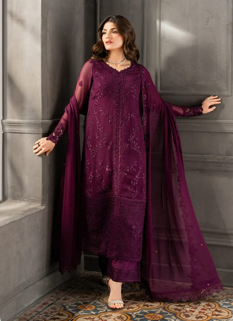 Azure design Chiffon Plus size 3pc 4XLarge Suit 1716