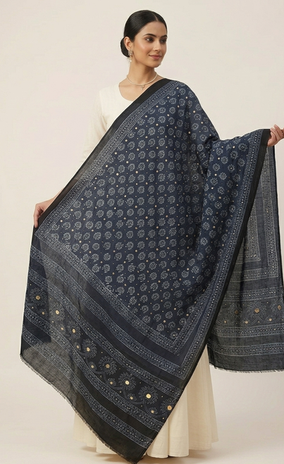 Pure Silk Kamdani Dupatta KamDup5