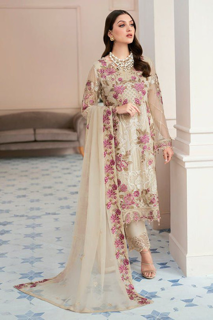 Ramsha design Chiffon 3pc Suit KSS-165