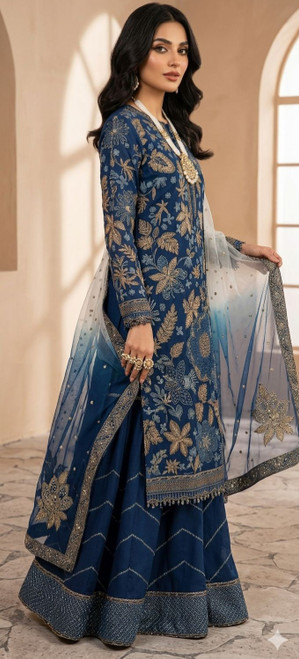 Jazmin design Chiffon LARGE 43"  3pc Suit 2420-C