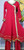 Red Mirror Work  Party Wear Chiffon Medium  38" 3pc Shalwar kameez Skp762-1