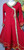 Red Mirror Work  Party Wear Chiffon Medium  38" 3pc Shalwar kameez Skp762-1