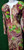 Multicolor Silk Chiffon Party  Wear 3pc XLarge 47" Suit  SKP70