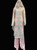 Peachy Pink Plus size Organza 3pc Suit PLUS17