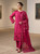 Raspberry 3pc Cutwork Silk Suit PCK1