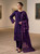 Purple 3pc Cutwork Suit MEDIUM 38 PCK2