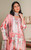 Pink Floral Printed Silk Kaftan  PSK24