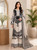 Black Floral Printed Silk Kaftan  PSK25