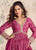 Hot Pink Chinon Silk Bandhani 2pc Gown 10215