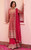 Fancy Red Heavily Embroidered Chiffon 3pc Suit 10231