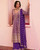 Fancy Purple Heavily Embroidered Chiffon 3pc Suit 10231-1