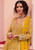 Fancy Yellow Heavily Embroidered Chiffon 3pc Suit 10231-2