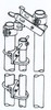 Double Gate Latch with Center Drop Pin, 1-5/8" Frame size