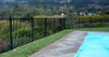 PALACE Aluminum Pre-assembled, Pool Fence 3/4" picket - POOL 2 Rail Black 4 ft high x 6ft long BLACK IN STOCK. Posts not included.