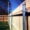 Wood Fence Brackets for Steel Post Adapter, Commercial Heavy duty Steel, Line and Corner, Post Size 2", 2-1/2", and 3"