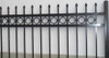 Steel Picket Fence Wrought Iron Style - PSS-7000 -  3 Rail Spear Top with Rings - 4, 5 & 6ft High x 8ft long Panels - unassembled kits, Posts not included