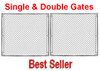 8 ft Galvanized Commercial 1-5/8" frame Gate component Kit with Hinges & Latch, Self Assembly. Gate Posts are not included, purchased separately.