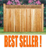 MADISON Good Neighbor Cedar Fence Lattice Top -6ft H x 8ft Wide