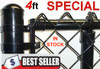 4 Ft tall Black & Green Coated Fence Kit, 2"x 9 Ga. Mesh, 1-3/8" Top Rail Hvy .065 Ga, all Hardware parts, put total feet in Qty, Price is $/ ft.  Vertical Posts are purchased separately below