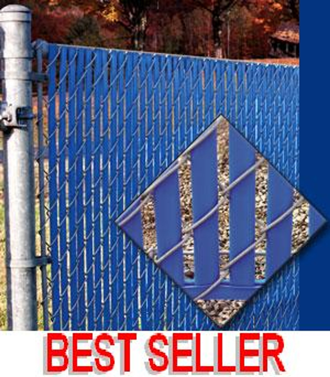 Fence Slat Privacy Bottom Lock Double Wall - for 2" & 2-1/4" Chain link mesh - Price is per 10ft bag