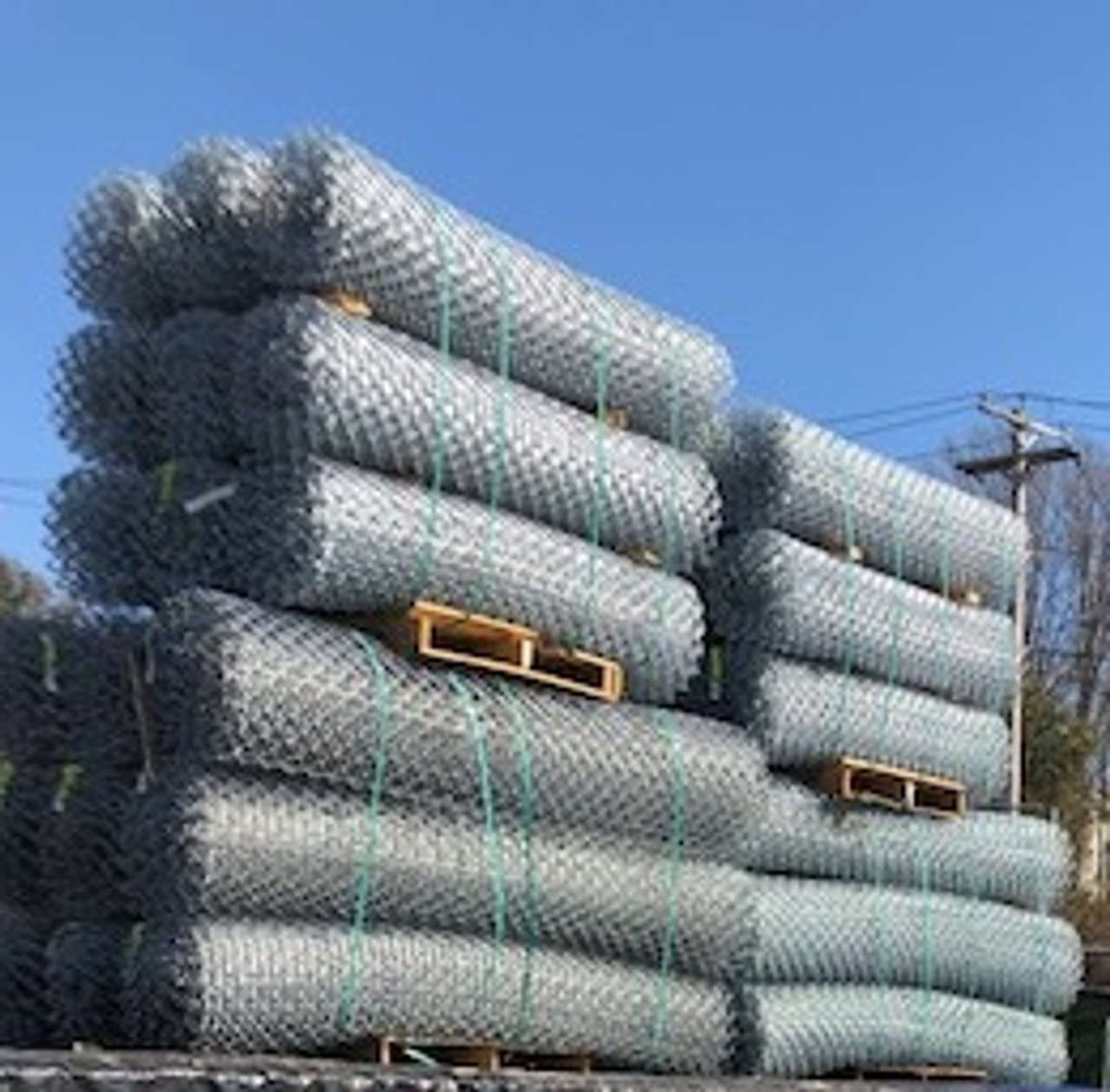 Galvanized Heavy Commercial 2" x 9 Ga x 6 ft High , Mesh 50 ft Roll Chain Link Fence