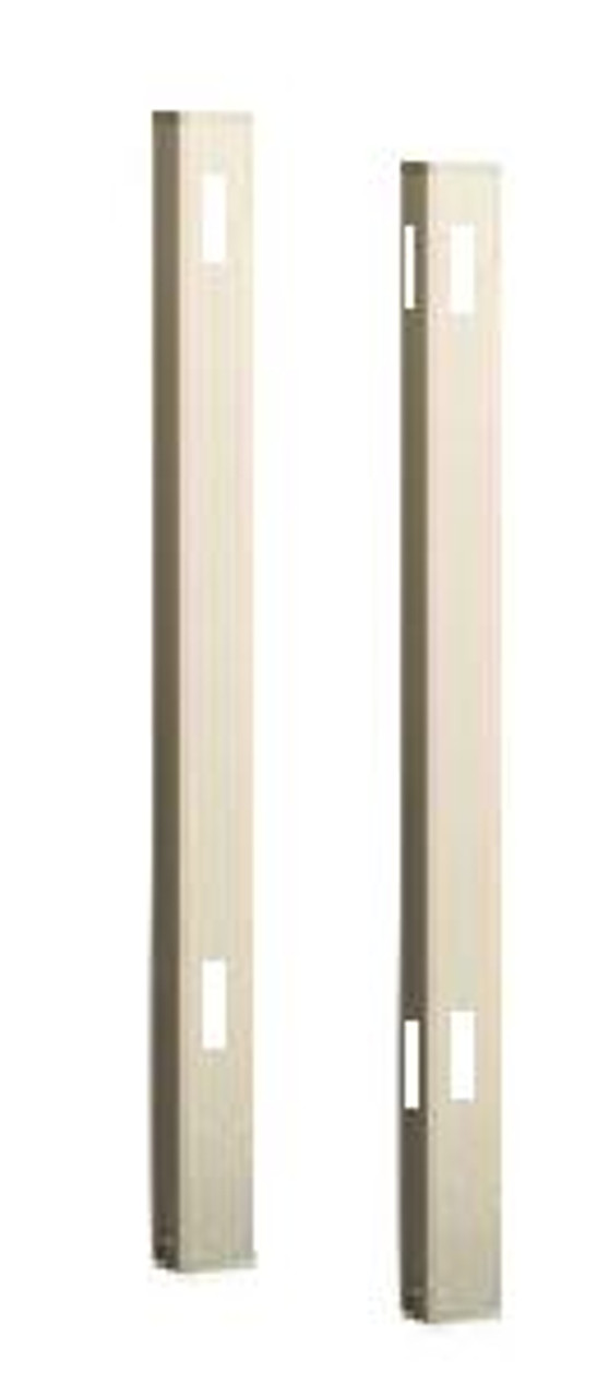 TAN. End Post - Privacy Vinyl Fence Posts 5" Square . 2 ft Longer than Fence Height