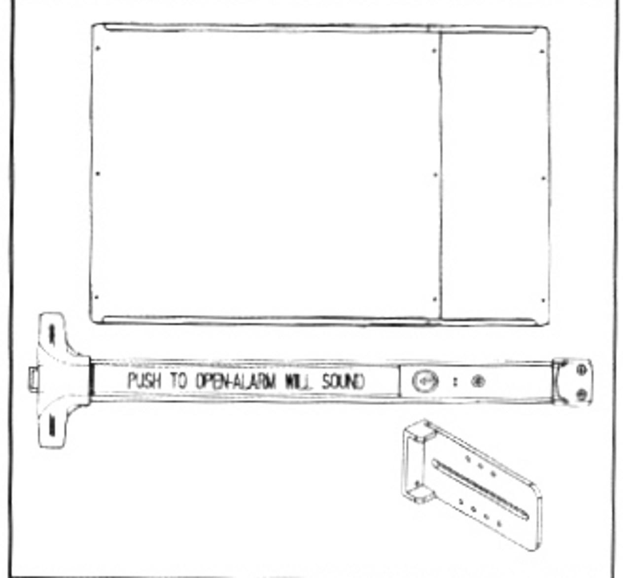 "Detex" Exit Bar with Alarm without Lock Box