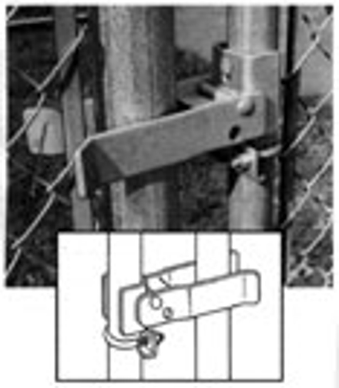 Walk Gate Latch Strong Arm - Commercial Galvanized & Black