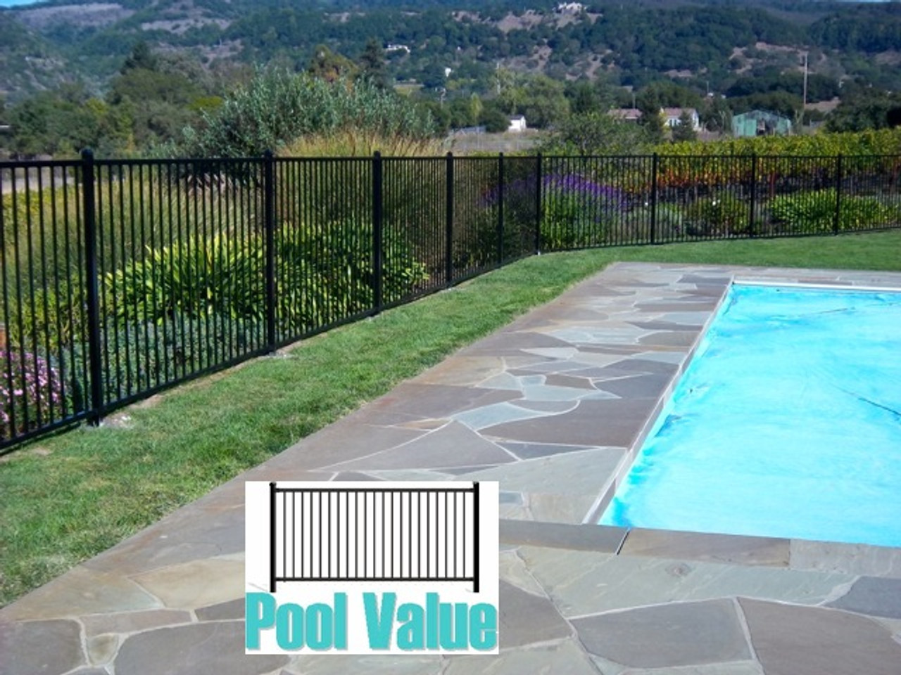 BLACK VINYL PRIVACY LATTICE TOP FENCE 6 FT X 6 FT Posts not included. -  Fence-Material