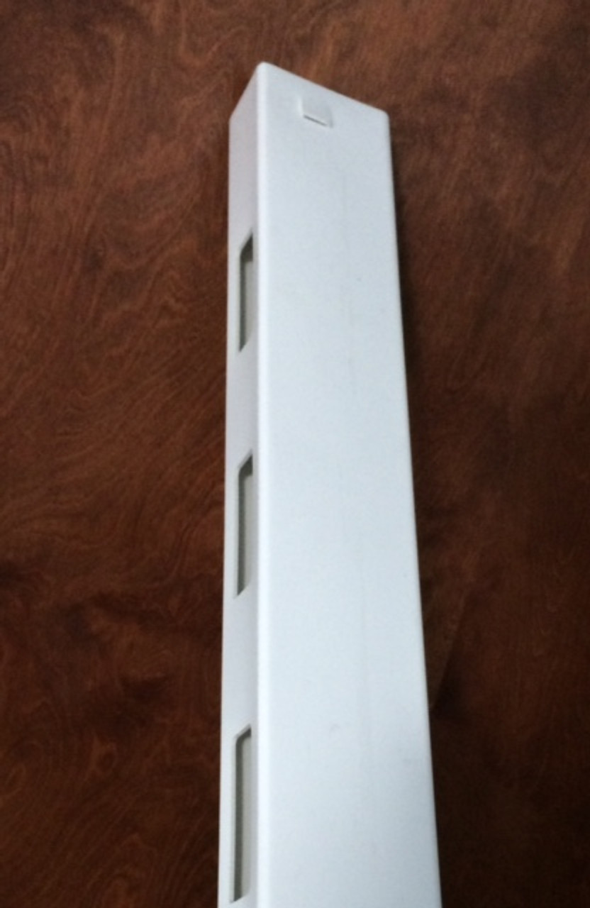 Vinyl White Rail 2" x 3-1/2" x 8ft long, Routed with picket holes 7/8"x3" on both sides (Rtdrail78)