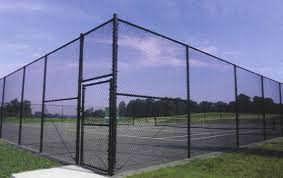 Pickleball Court Black Vinyl Coated Fencing