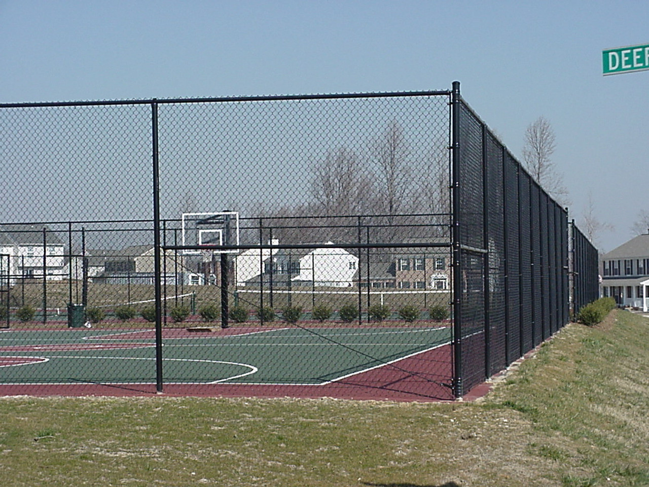 Pickleball Court Black Vinyl Coated Fencing