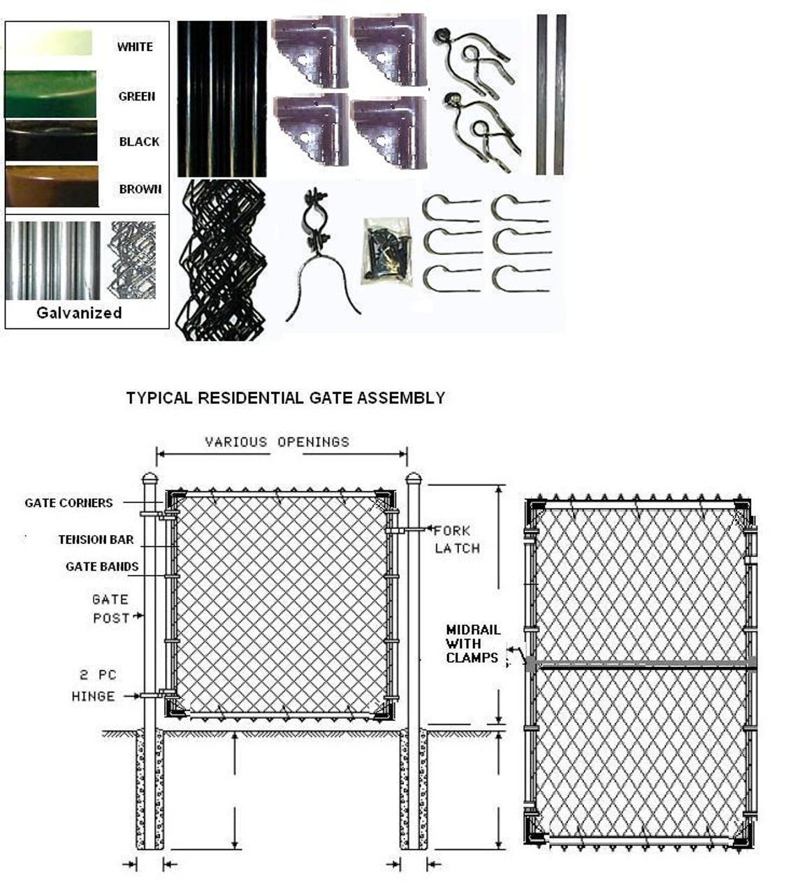 Chain Link Fence Gates