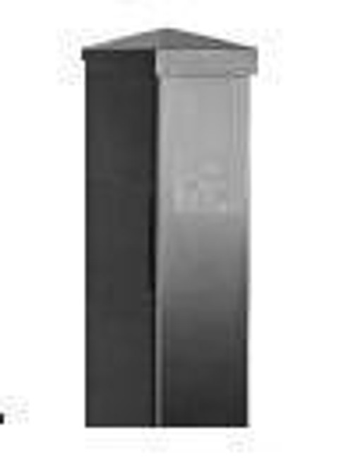 Gate Posts 4" Sq. Black Coated Heavy Steel 8 ft Gate Posts 4" Sq. Black Coated Heavy Steel 8 ft